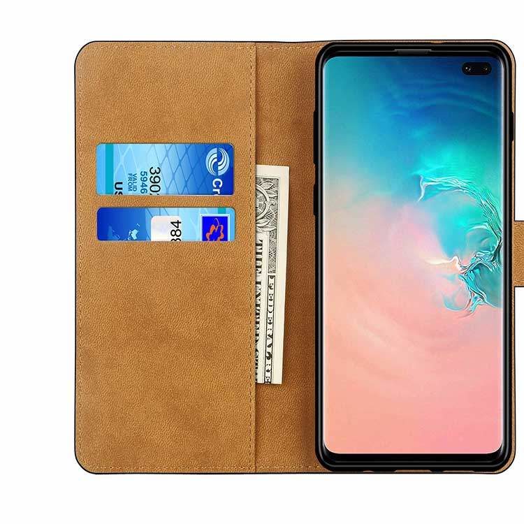 Alternative view of Samsung Galaxy S10+ Plus Hülle Tasche Echtleder Flip Case