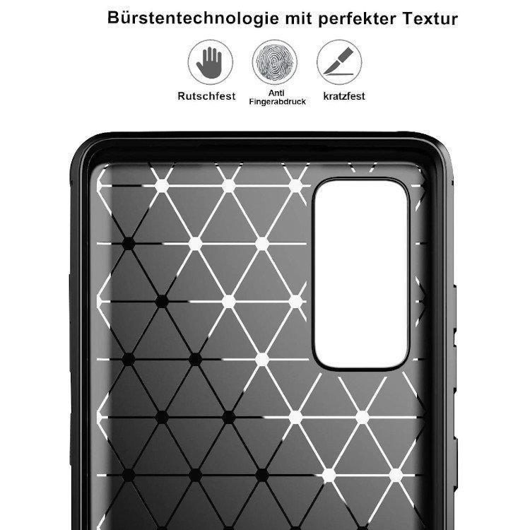 Samsung Galaxy S20 FE Hülle- Carbon Look - Schwarz – Bild 3