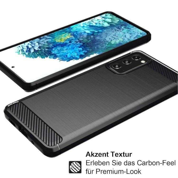 Samsung Galaxy S20 FE Hülle- Carbon Look - Schwarz – Bild 4