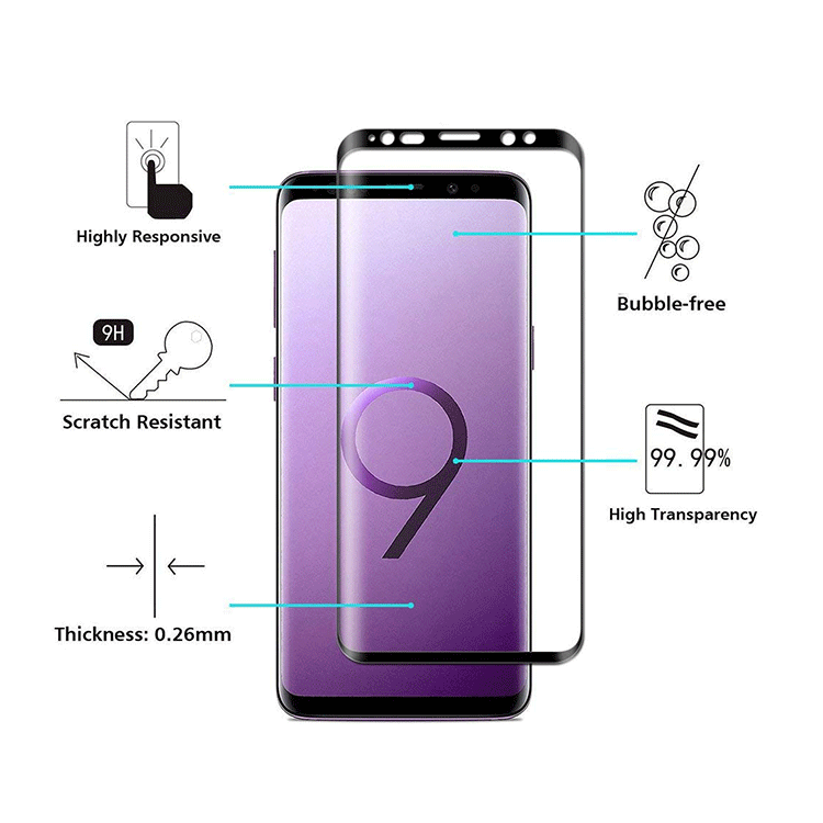 Samsung Galaxy S9 Panzerglas Schutzfolie