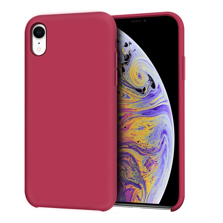 iPhone XS MAX Silikon Case Hülle - Burgundy