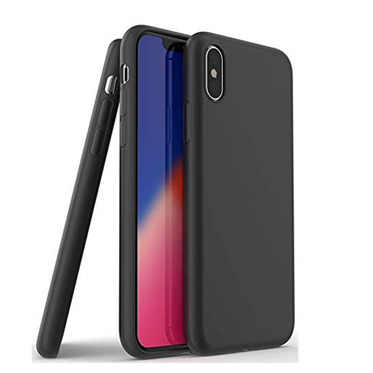 iPhone XS MAX Silikon Case Hülle - Schwarz – Bild 5