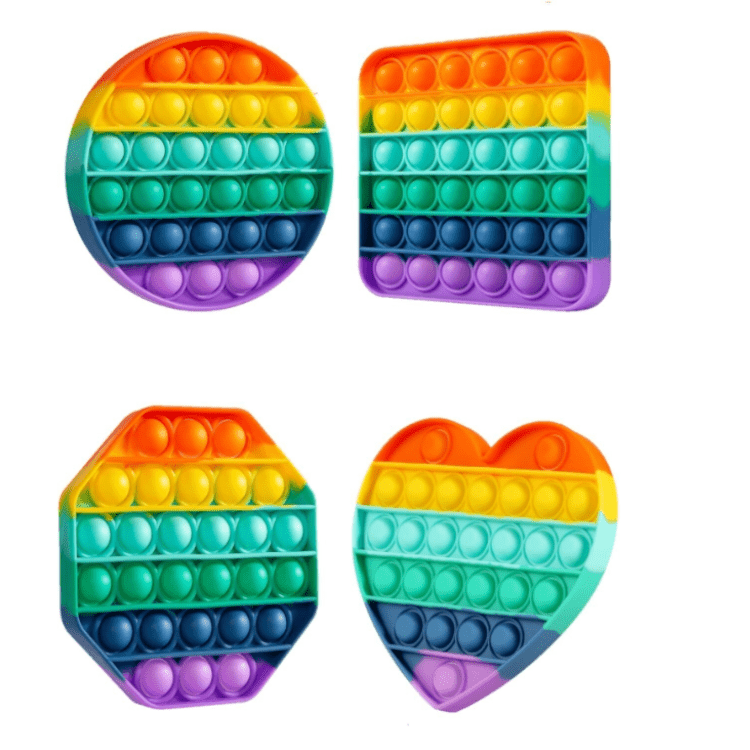 Pop It Fidget  - Stressabbau «Bubble Pop It», 4er-Set