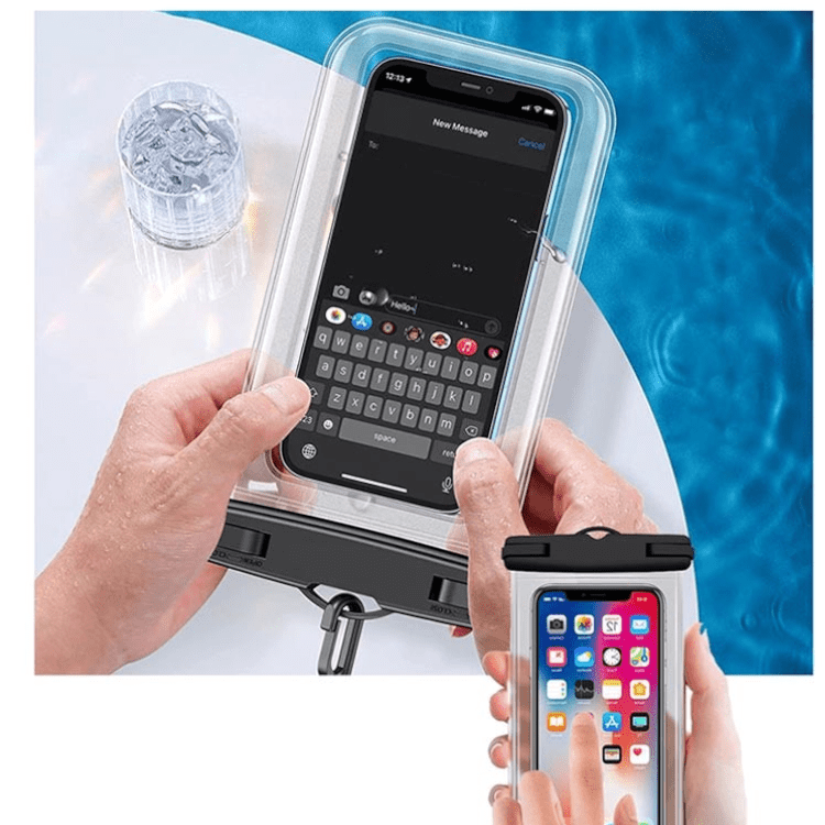 Universal wasserdichte Handyhülle - 6.9" - SCHWARZ – Bild 3