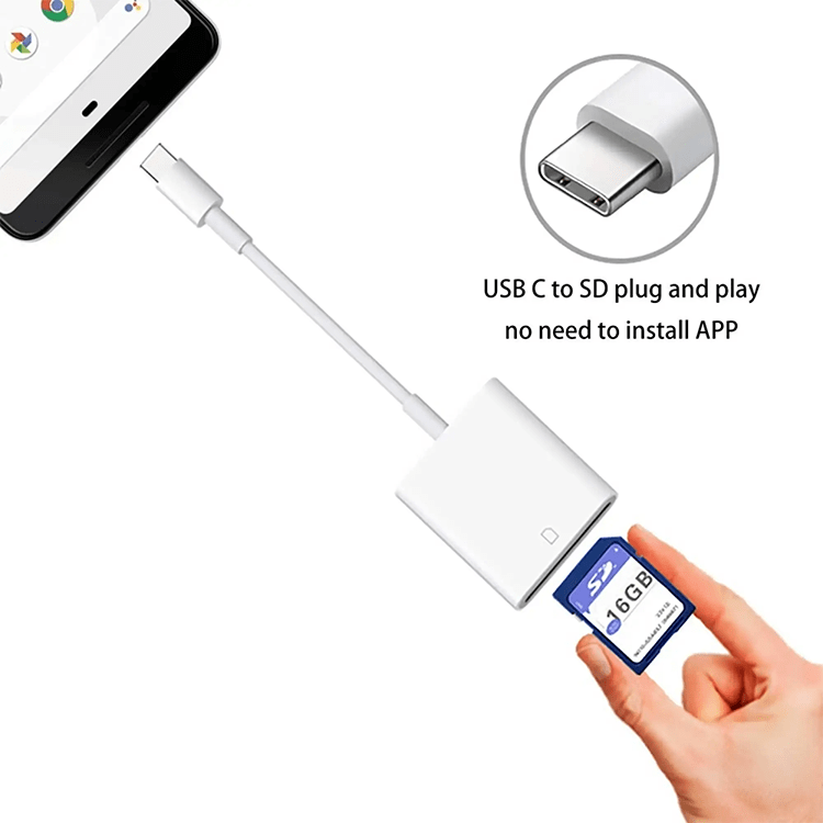 USB C auf SD / Micro SD Kartenlesegerät – Bild 3