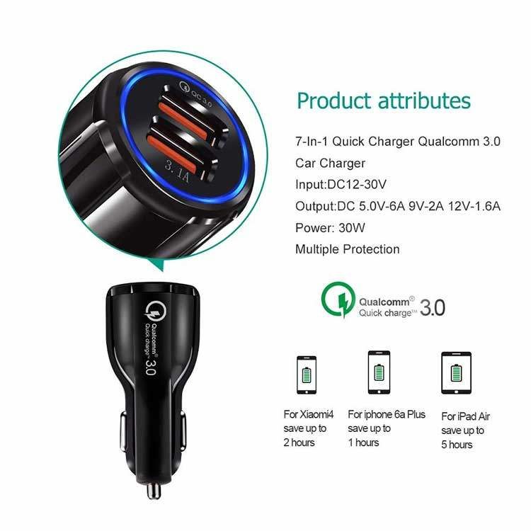 Alternative view of Universal KFZ Auto USB Dual Schnellladegerät - (30W)