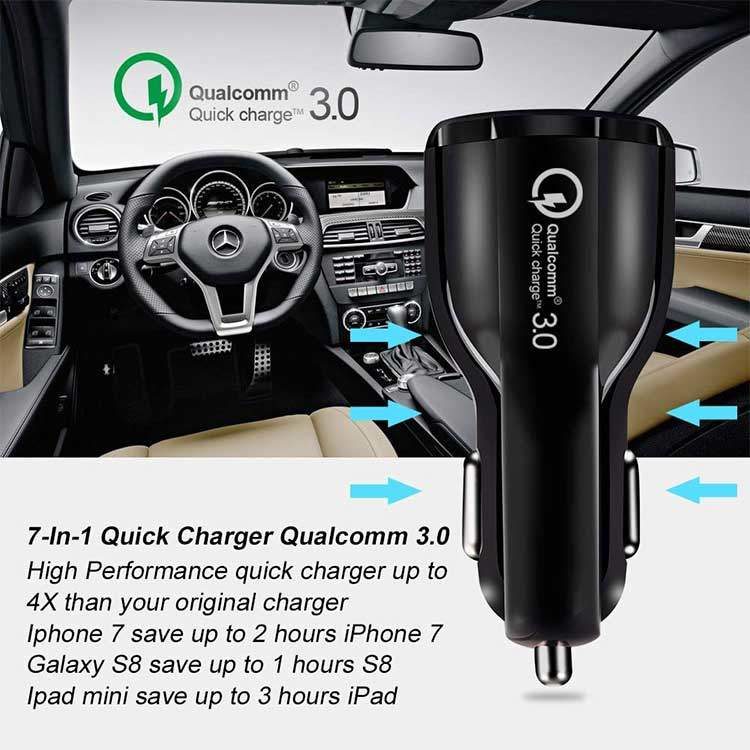 Universal KFZ Auto USB Dual Schnellladegerät - (30W) – Bild 6
