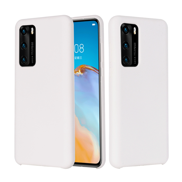 Huawei P40 Silikon Case Hülle - Weiss (matt)