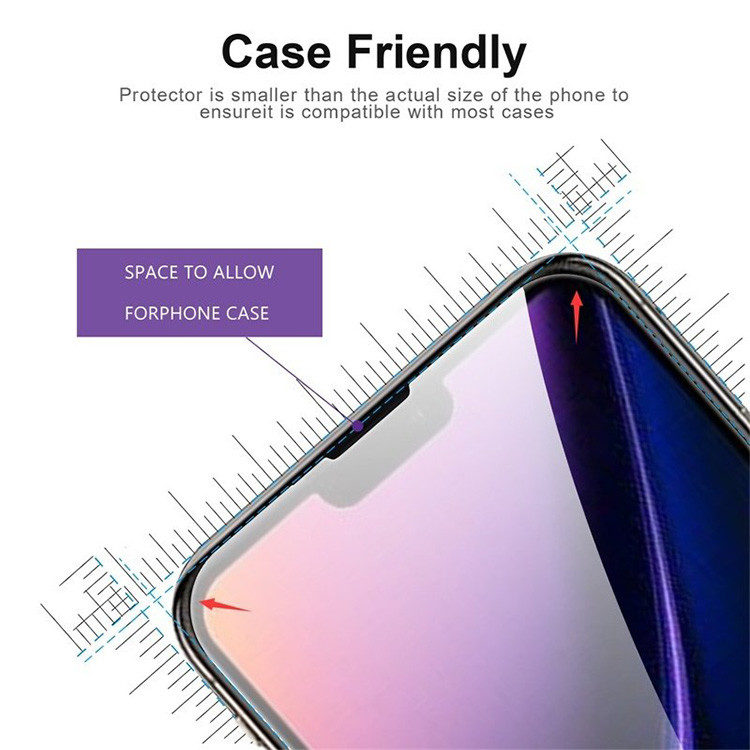 iPhone 13 Mini Schutzfolie Montage-Beispiel 2.5D Verarbeitung