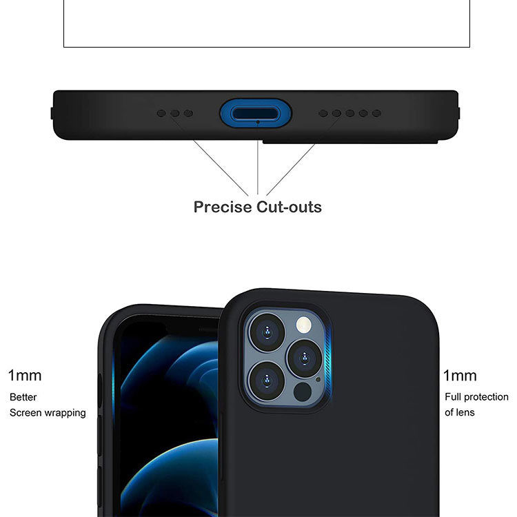 Alternative view of iPhone 14 Plus Silikon Case Hülle - Schwarz