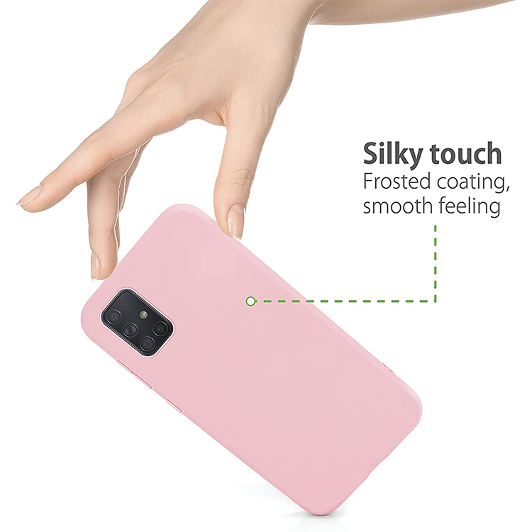 Samsung Galaxy A71 Silikon Case - (Rosa) – Bild 4