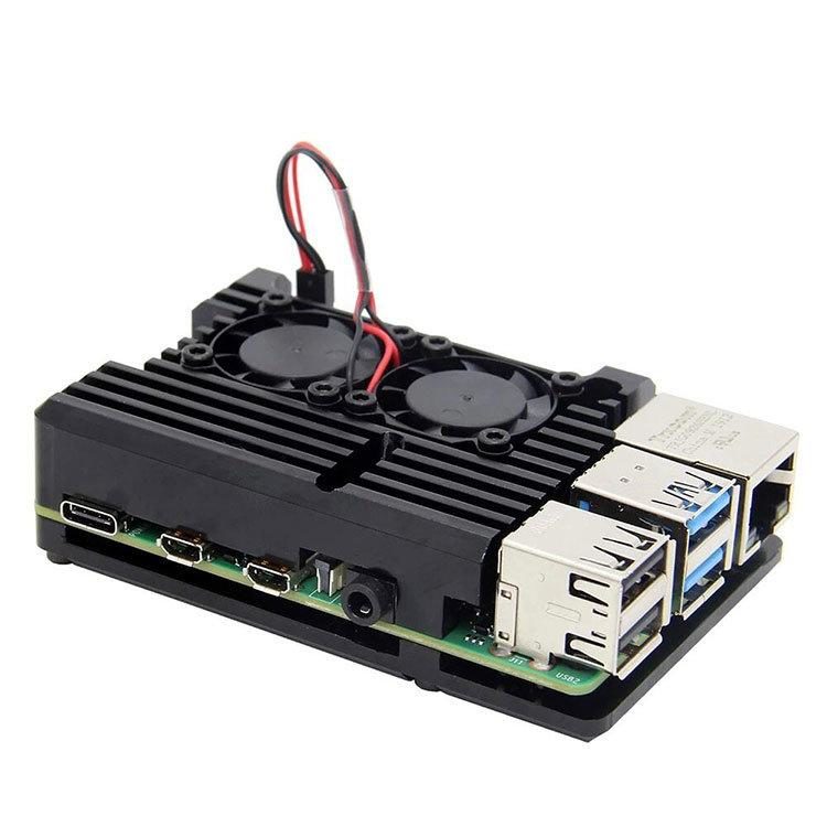 Raspberry Pi 4 Gehäuse  mit Dual Fan