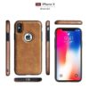 iPhone X/XS Lederhülle Back Case - Braun