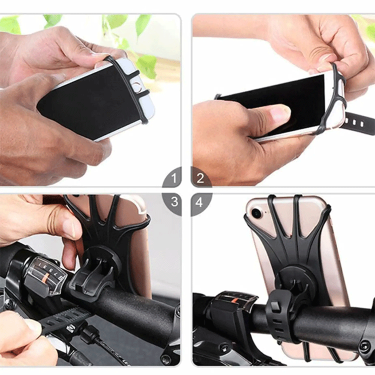 Alternative view of Universal Fahrrad Bike Velo Silikon Halterung 360° Drehbar