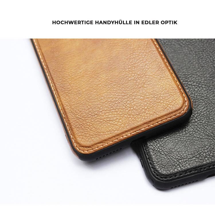 Alternative view of iPhone X/XS Lederhülle Back Case - Schwarz