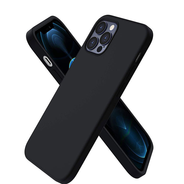 iPhone 13 Mini Silikon Case Hülle - Schwarz