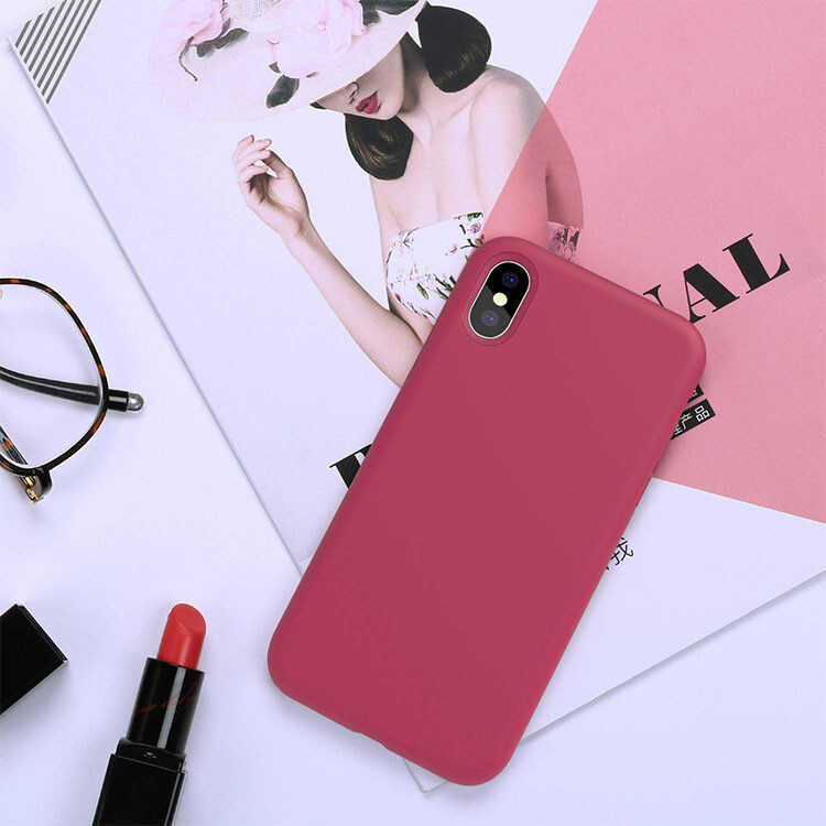 iPhone XR Silikon Case Hülle - Burgundy – Bild 6