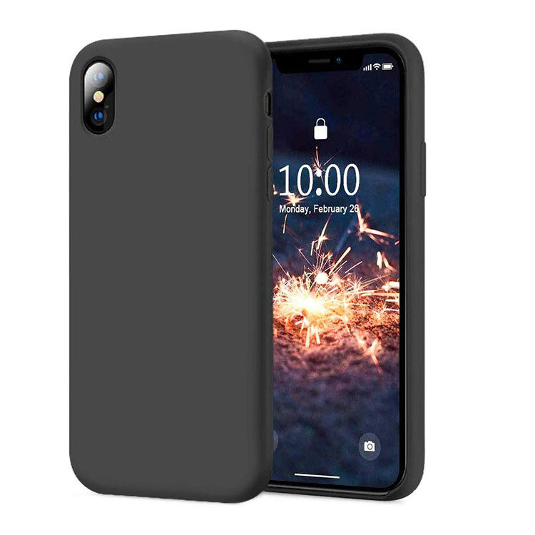 iPhone XR Silikon Case Hülle -  Schwarz
