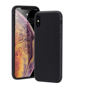 iPhone XS MAX Silikon Case Hülle - Schwarz