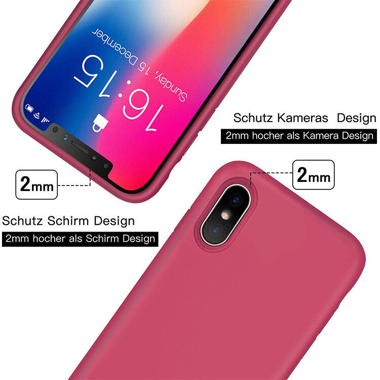 Alternative view of iPhone X/XS Silikon Case Hülle -  Burgundy