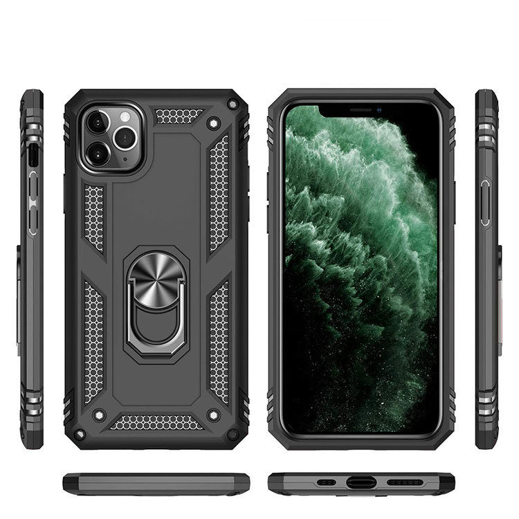 Alternative view of iPhone 11 Hardcase 360 Grad Ring Halter - Schwarz