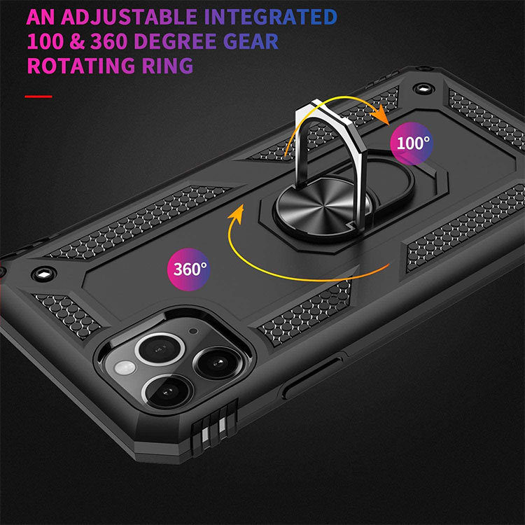 iPhone 11 Hardcase 360 Grad Ring Halter - Schwarz – Bild 3