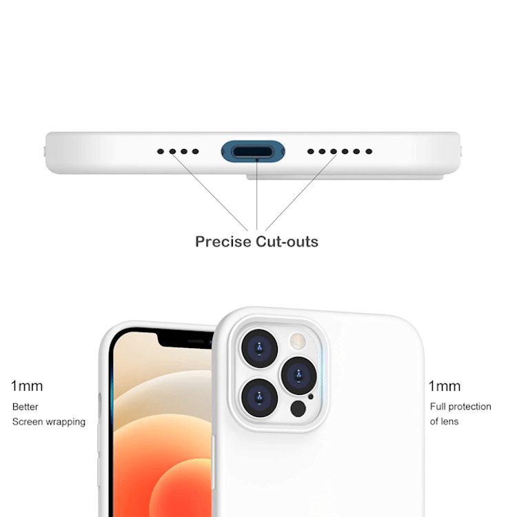 Alternative view of iPhone 12 / iPhone 12 Pro Silikon Case Hülle - Weiss