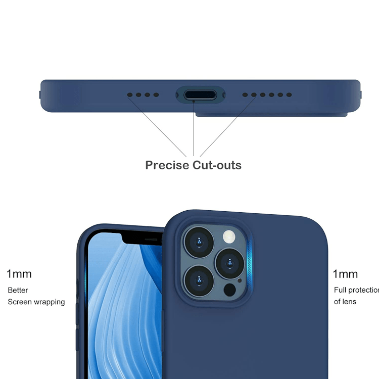 Alternative view of iPhone 12 / iPhone 12 Pro Silikon Case Hülle - DunkelBlau