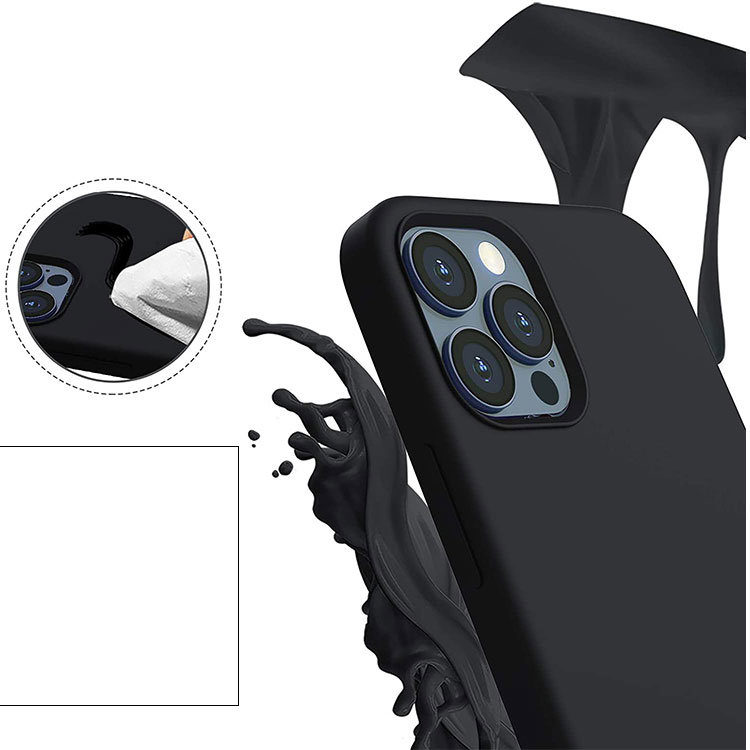 Alternative view of iPhone 12 / iPhone 12 Pro Silikon Case Hülle - Schwarz