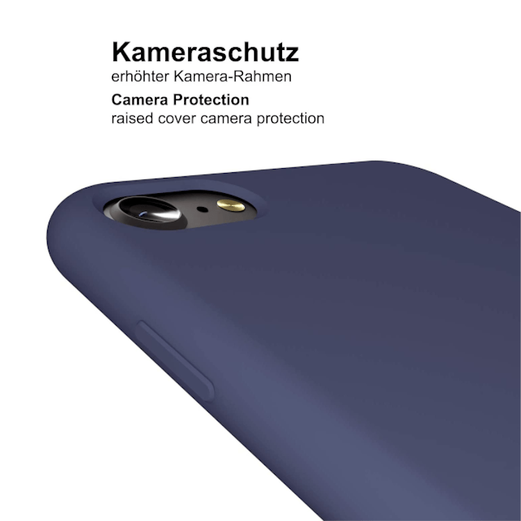 Alternative view of iPhone 7/8/ SE (2020) Silikon Case Hülle - Dunkelmarine