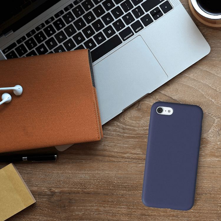 iPhone 7/8/ SE (2020) Silikon Case Hülle - Dunkelmarine – Bild 4