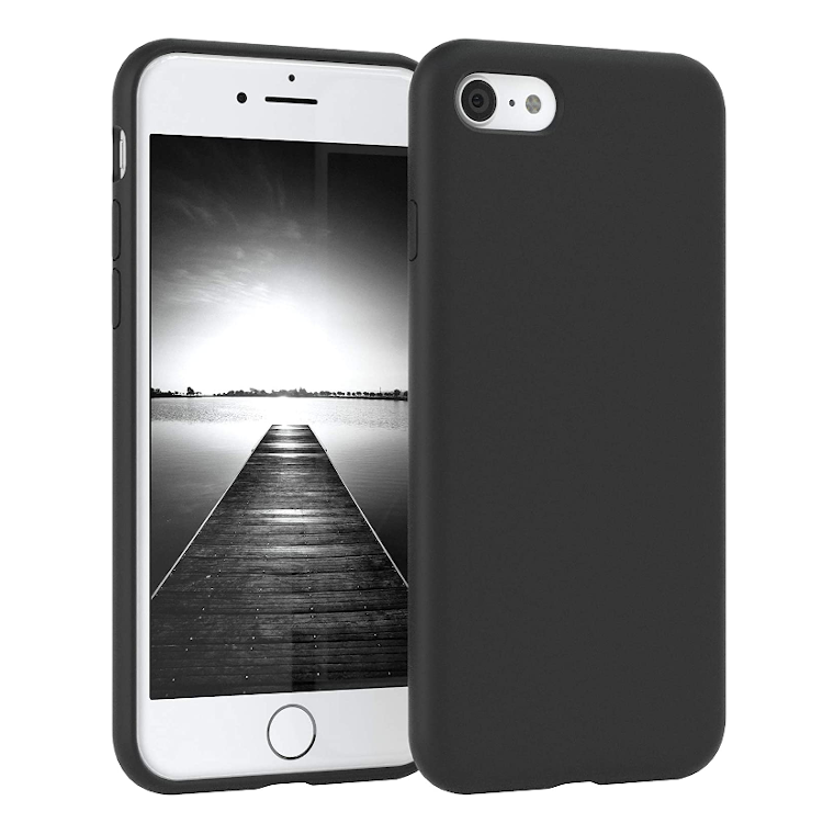 iPhone 7/8/ SE (2020) Silikon Case Hülle - Schwarz