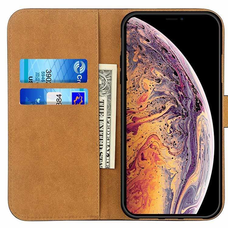 iPhone XR Echtleder Tasche Flipcover – Bild 4