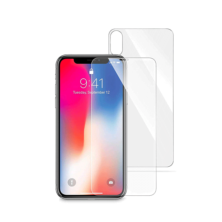 Iphone X / XS Panzerglas Schutzfolie  (Vorder + Rückseite)