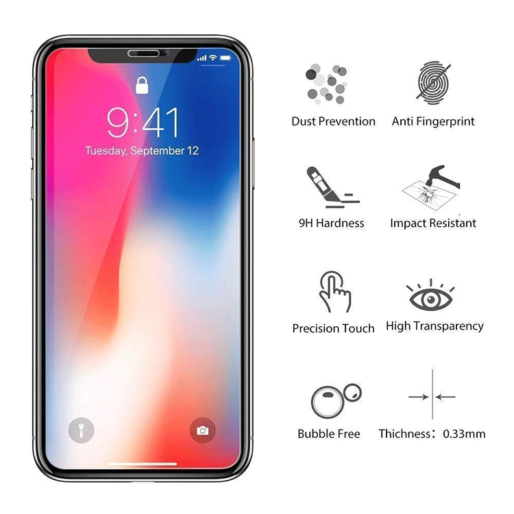 Alternative view of iPhone X / XS Panzerglas Schutzfolie full cover