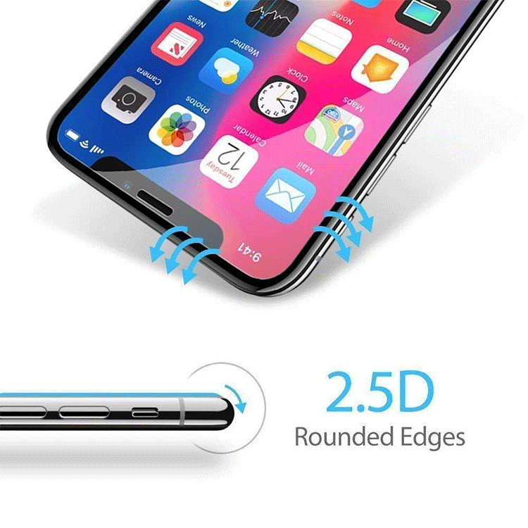 iPhone X / XS Panzerglas Schutzfolie full cover – Bild 4