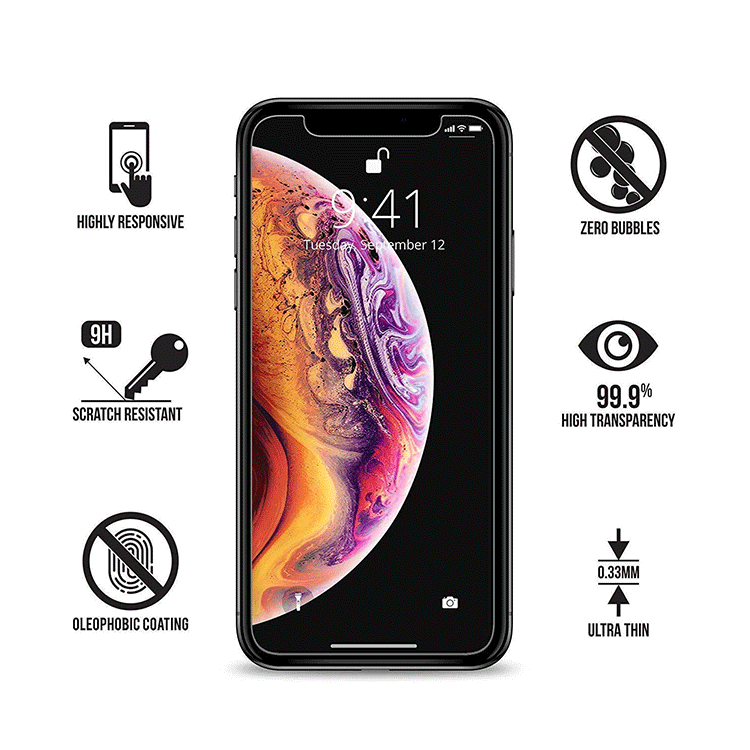 Alternative view of iPhone XR Panzerglas