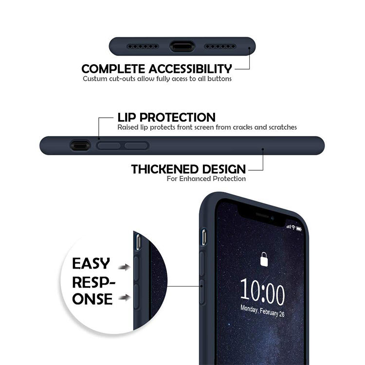 Alternative view of iPhone XR Silikon Case Hülle -  Blau (Matt)