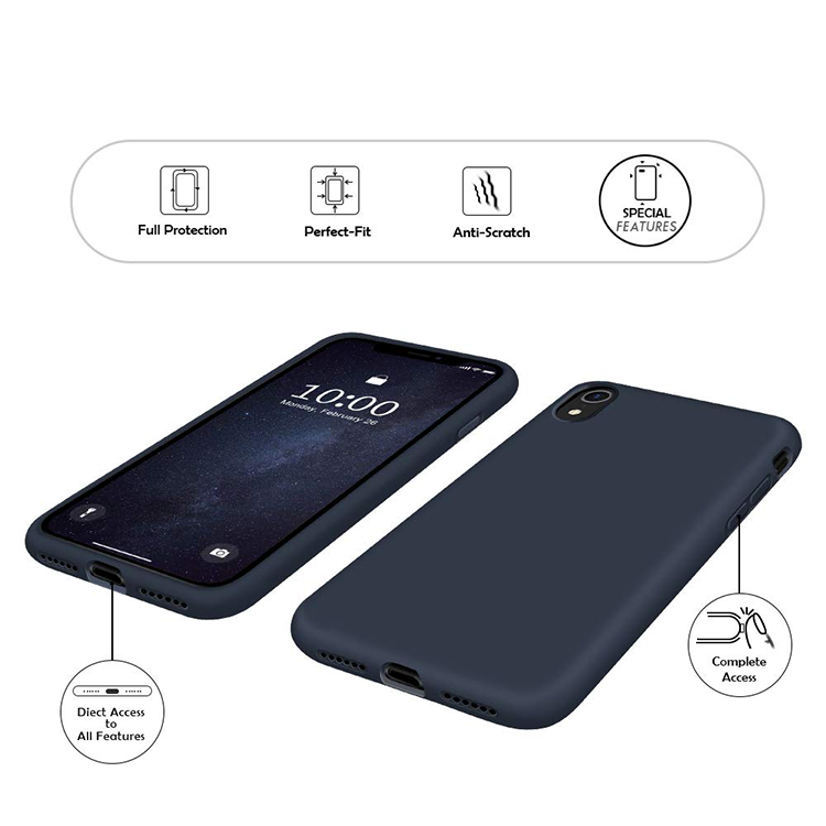 iPhone XS MAX Silikon Case Hülle - Blau – Bild 4