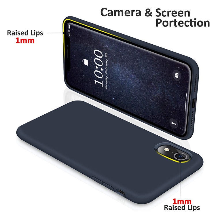 Alternative view of iPhone X/XS Silikon Case Hülle -  Blau (Matt)