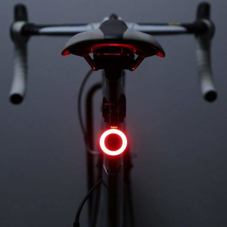 Fahrrad Warnlicht USB Akku LED Ring Rücklicht
