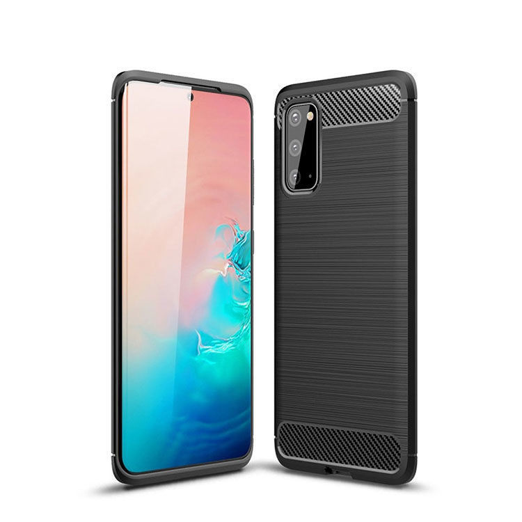 Samsung Galaxy S20 / S20 5G Schutz Hülle- Carbon Look - Schwarz