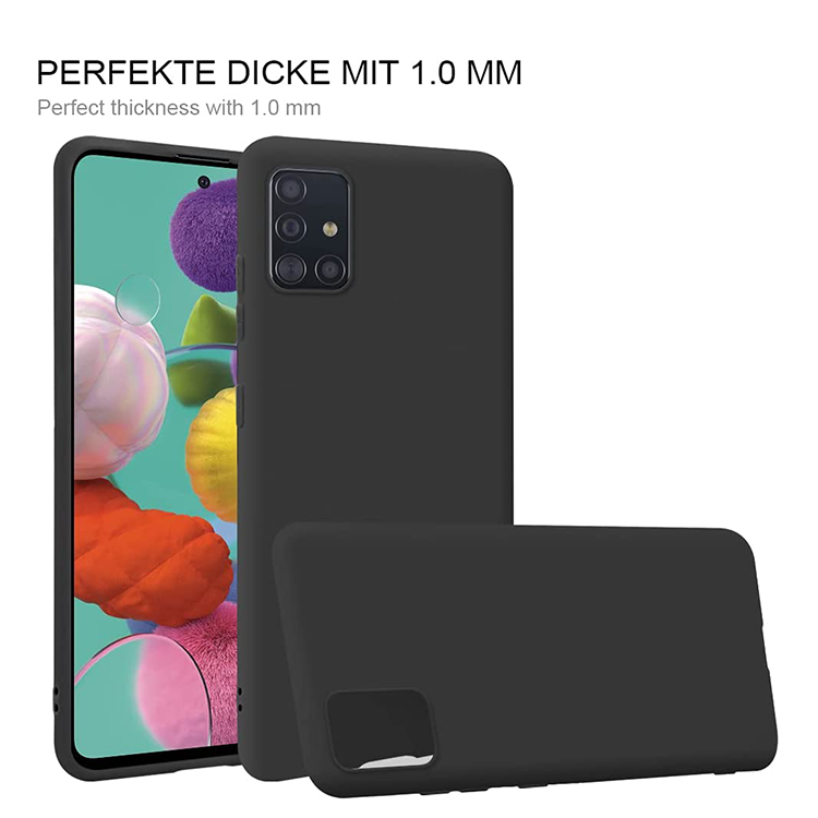 Samsung Galaxy A51 Silikon Case - (Schwarz)