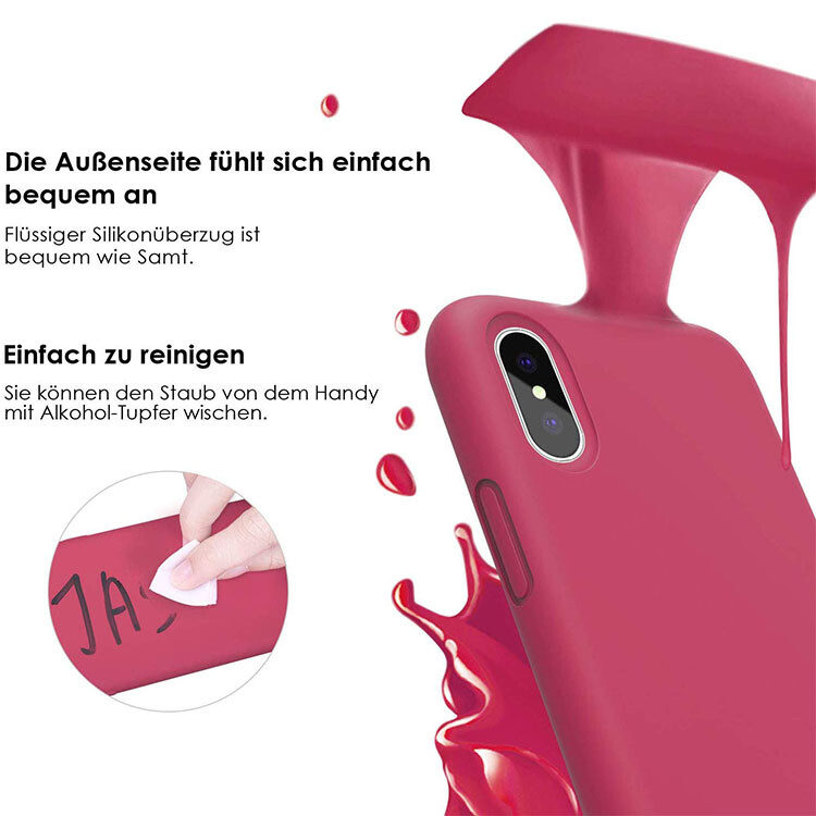 iPhone XR Silikon Case Hülle - Burgundy – Bild 5