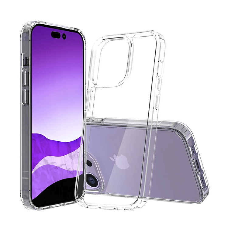 Hülle für Apple iPhone 14 Pro Handy Case Hybrid Silikon Bumper Cover transparent