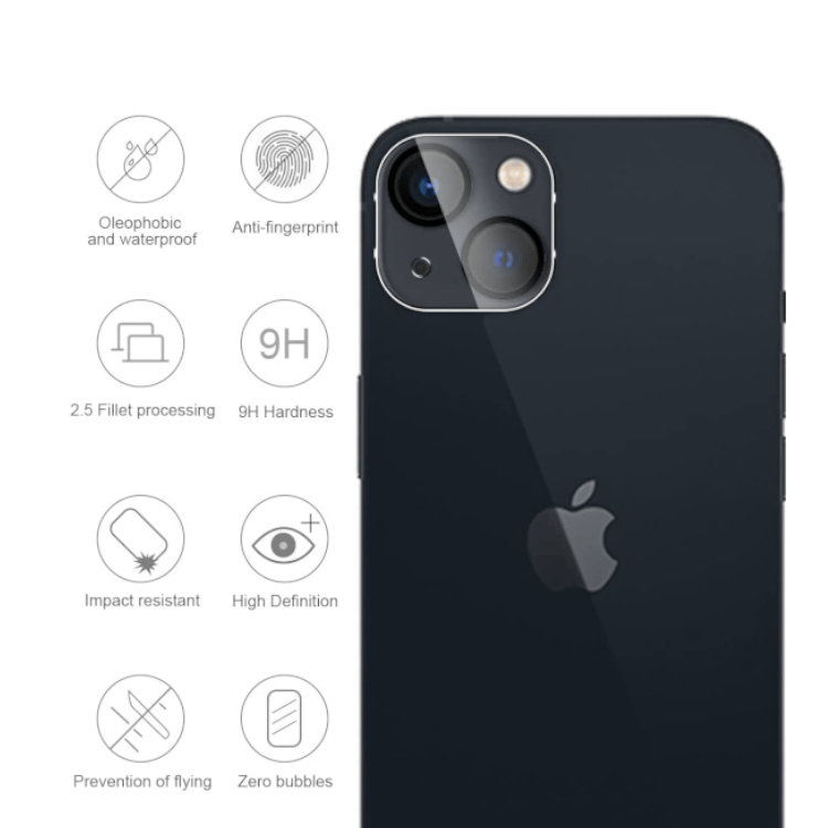 Alternative view of iPhone 14 / iPhone 14 Plus Kamera Schutzfolie Panzerglas - (2 Stück)