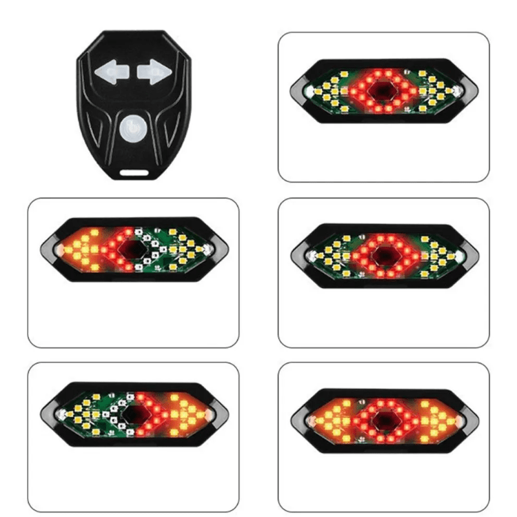 Smartes Velo Rücklicht mit Blinker und Hupe