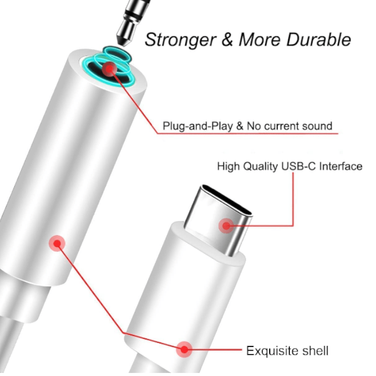 USB C auf 3,5 mm Klinke Kopfhörer Adapter