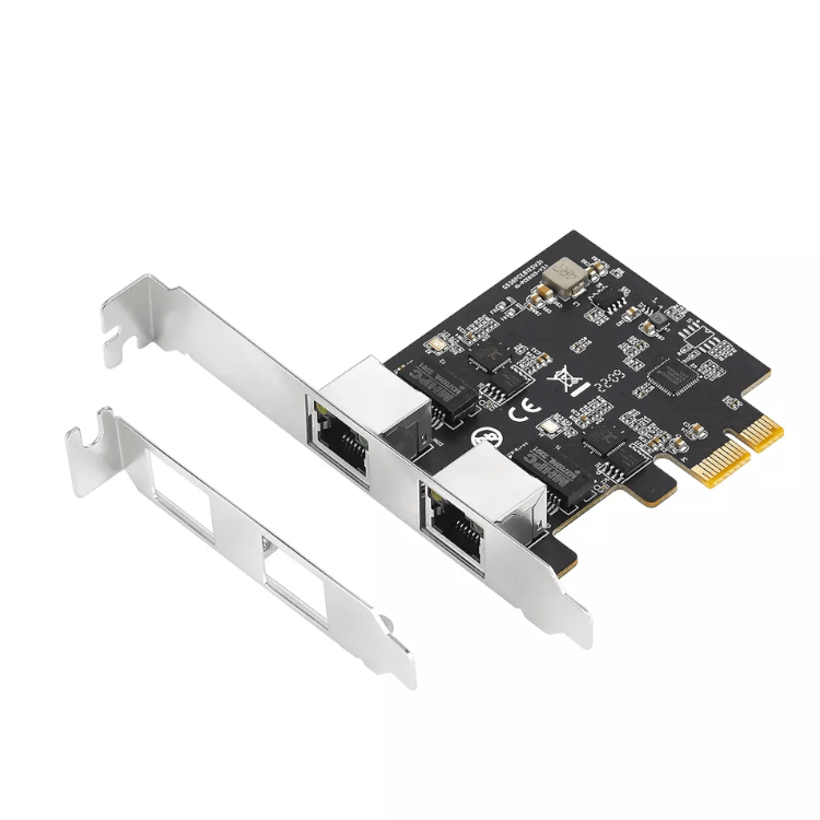 2 Ports Gigabit Ethernet PCI Express Netzwerkkarte 2.5G