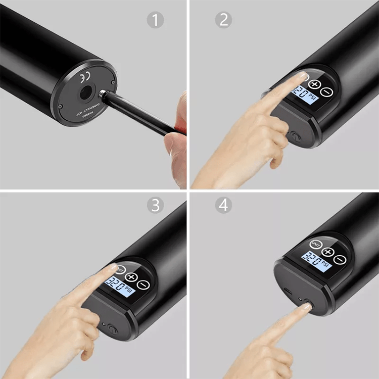Elektrische Digitale Reifenpumpe Mit 2000mAh Akku